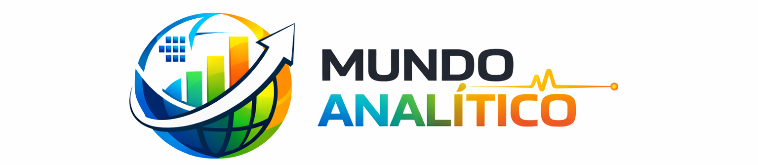 A logomarca Mundo Analítico representa a convergência entre dados, tecnologia, finanças e inovação aplicada ao esporte, traduzindo visualmente a proposta do blog: transformar informação complexa em conhecimento prático e estratégico.